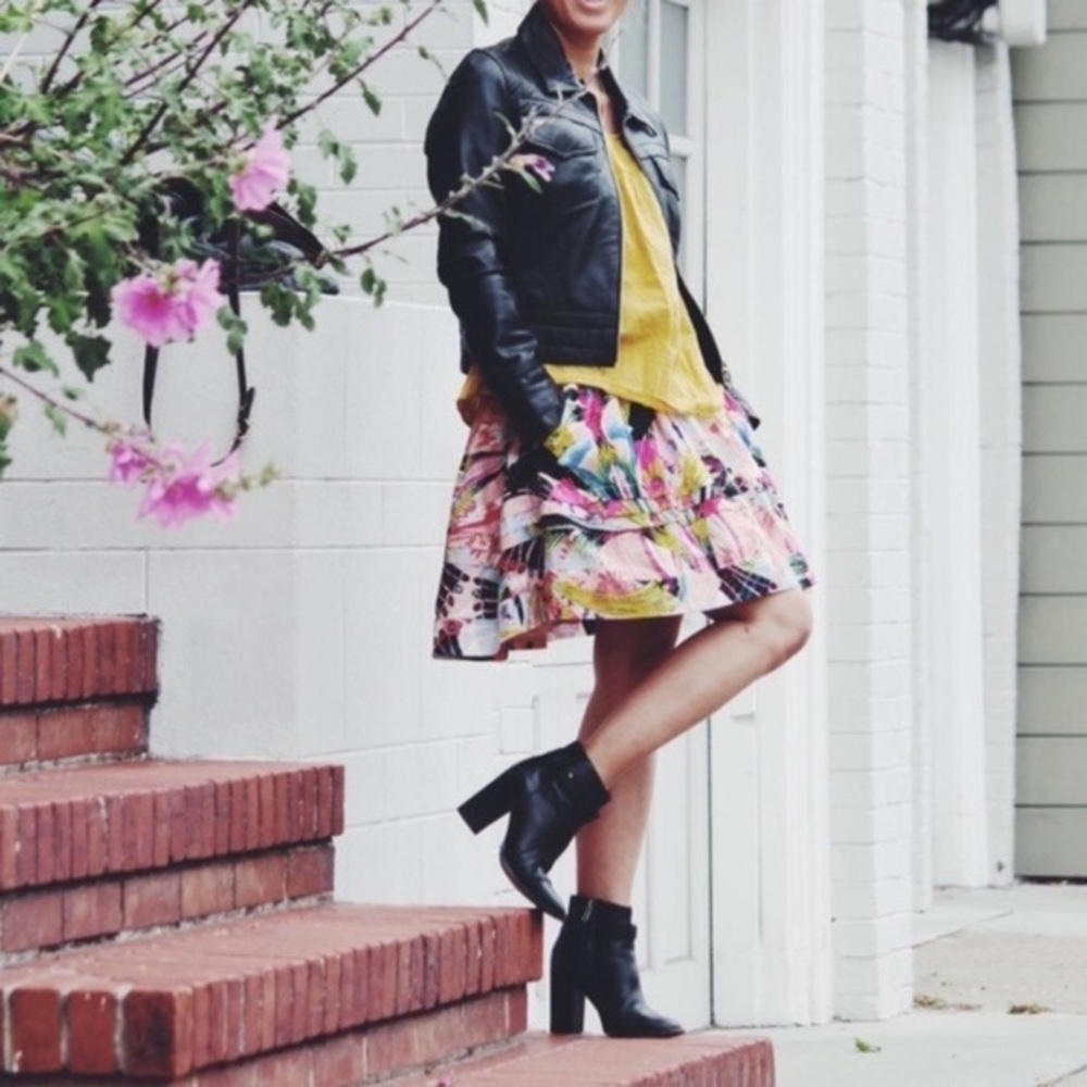 Anthropologie Silk Skirt